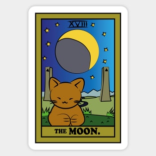 TAROT CARDS | THE MOON. | CAT Sticker